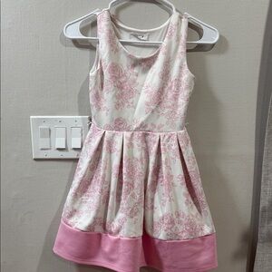 Knitworks Cream and Pink Floral Fit & Flare Dress